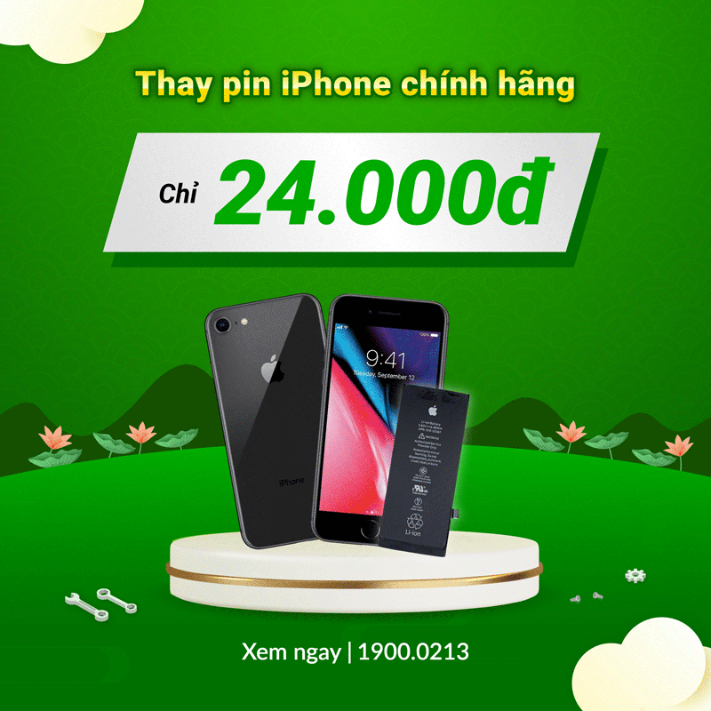 thay pin iphone đồng giá 24 ngàn