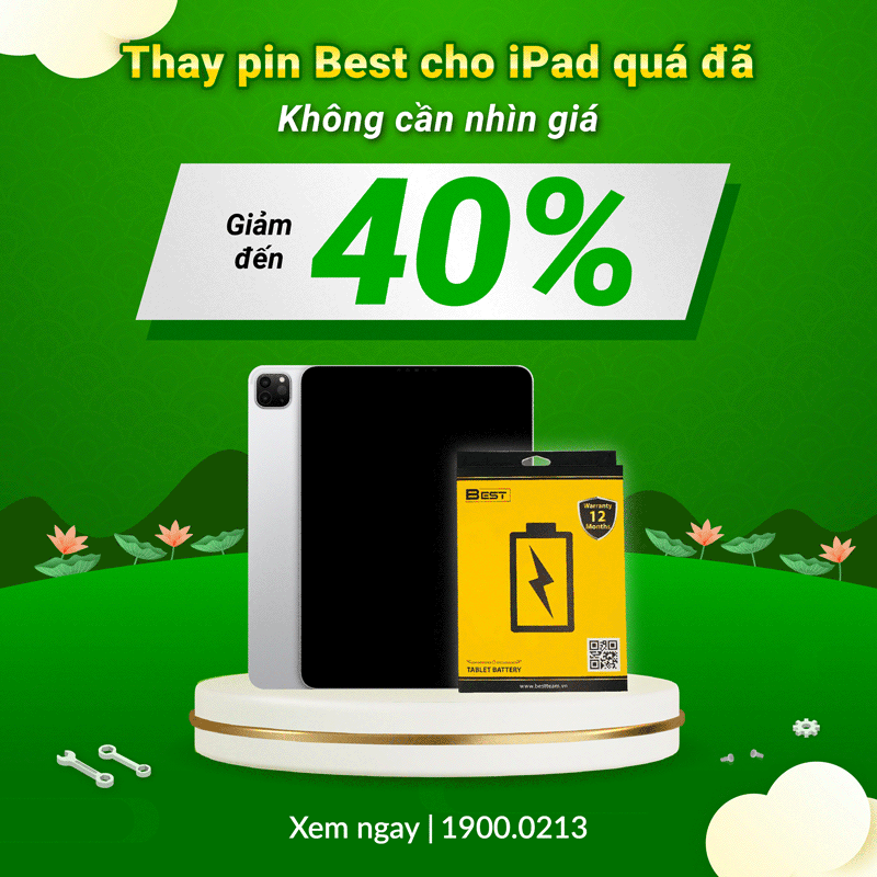 thay pin best iPad xài cực trâu