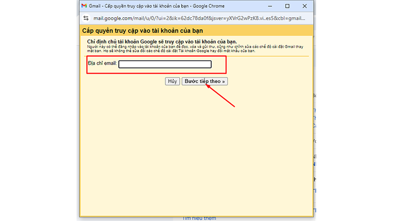 Cách ủy quyền truy cập Gmail cho người khác