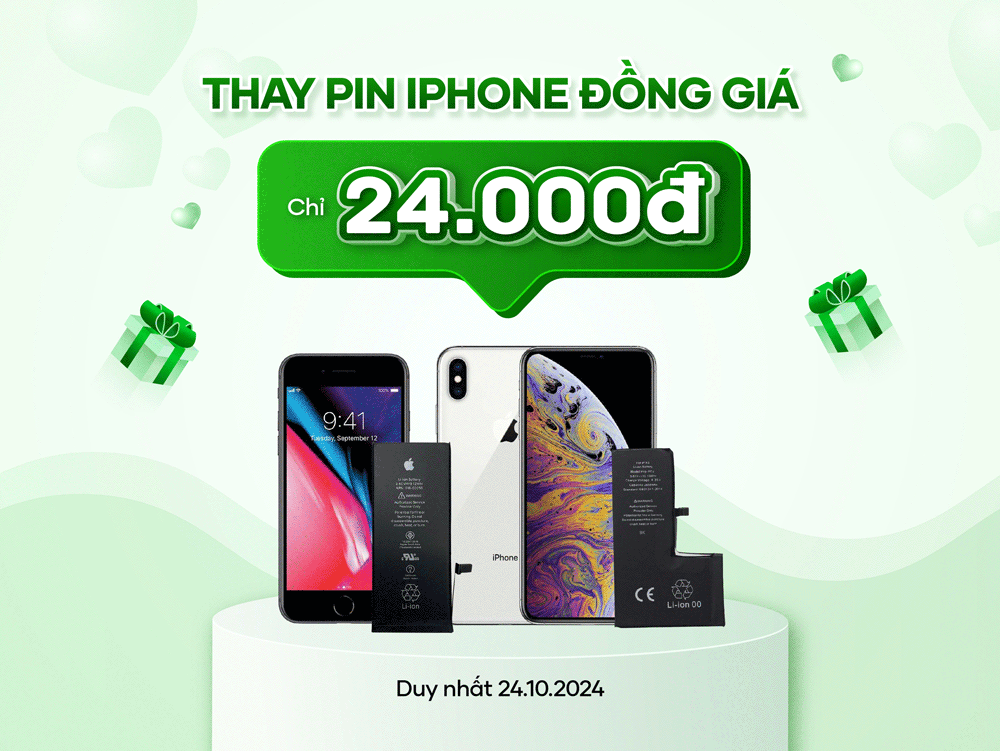 thay pin iphone dong gia 24000đ