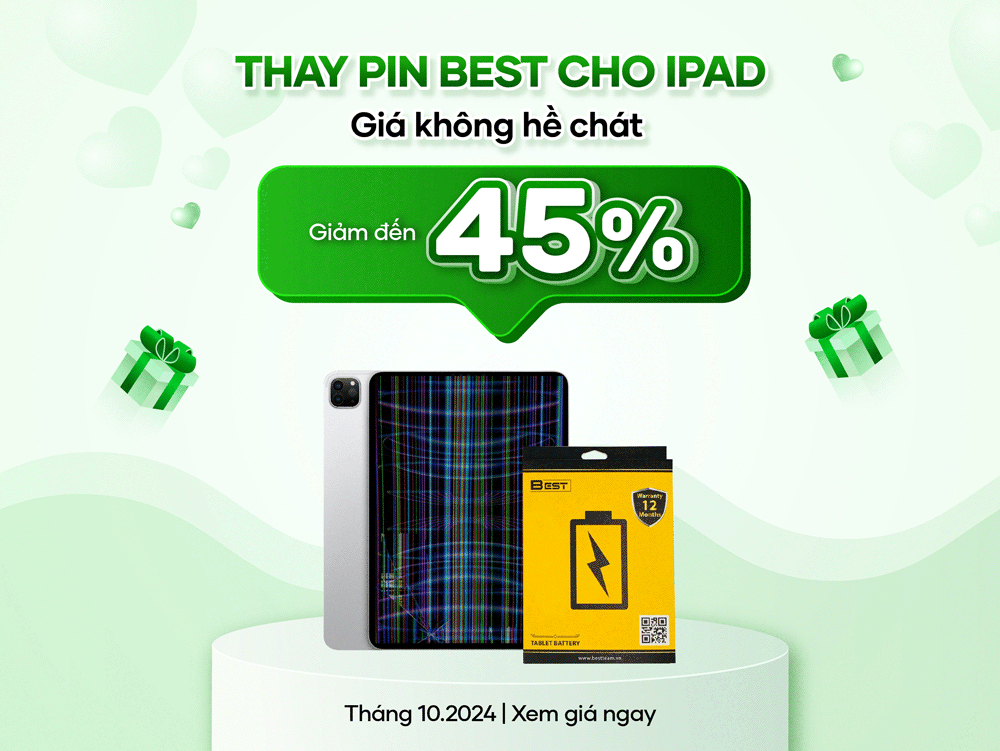 thay pin ipad chat luong