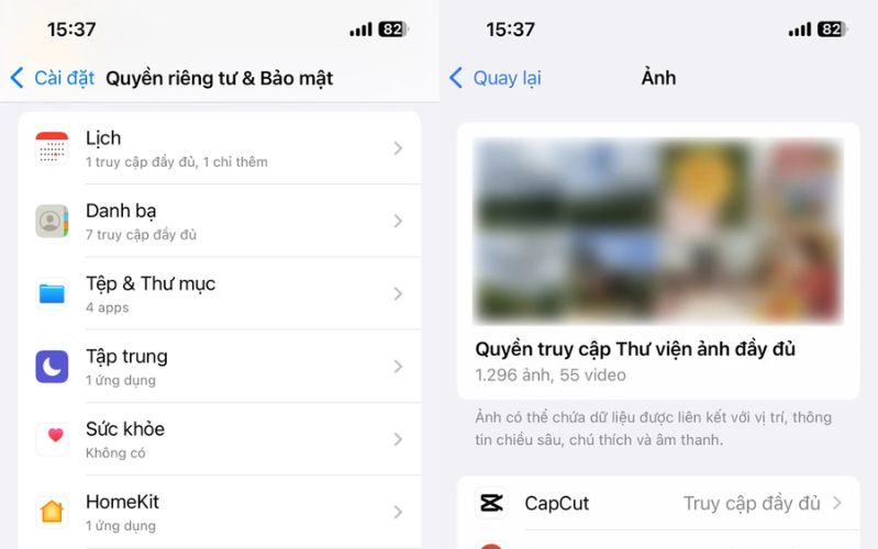 Hướng dẫn kiểm soát quyền truy cập ảnh
