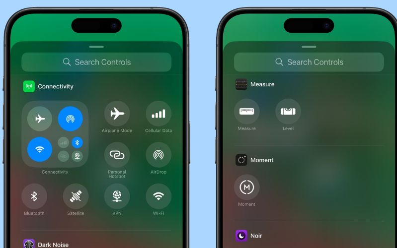 Cải tiến Control Center iOS 18.1 beta 6
