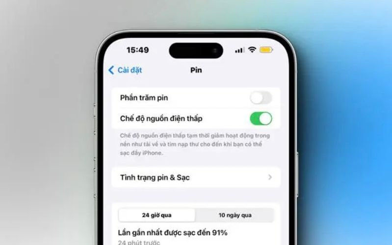  Kích hoạt điện thoại chế độ nguồn điện thấp (Low Power Mode) 