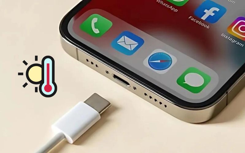 Tránh cắm sạc trong môi trường nhiệt độ quá cao hoặc quá thấp 