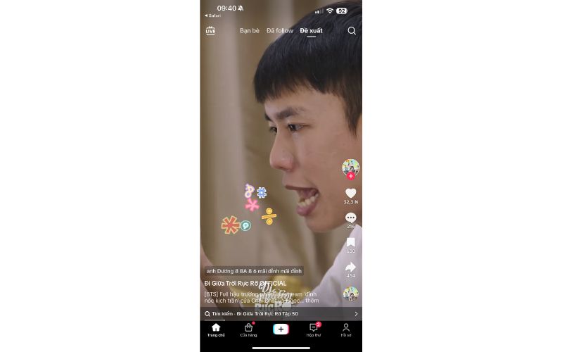 Đăng nhập tài khoản vừa tạo trên ứng dụng TikTok
