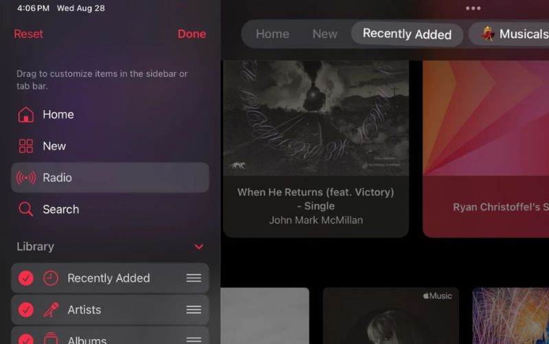 Tùy chỉnh thanh công cụ trên iPadOS 18