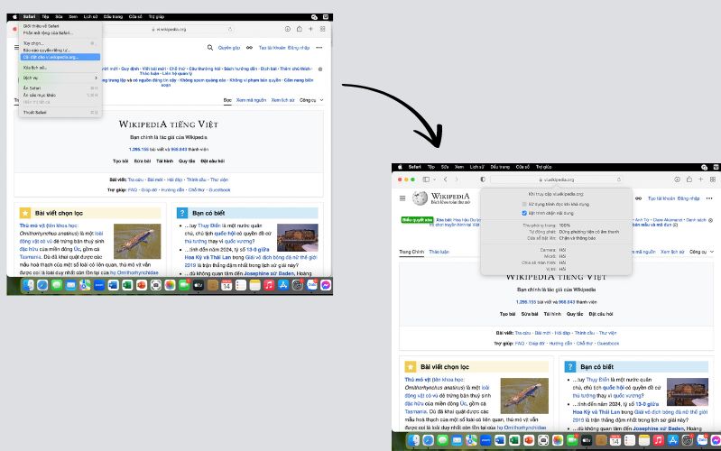 tuỳ chỉnh cài đặt chặn quảng cáo cho từng trang web