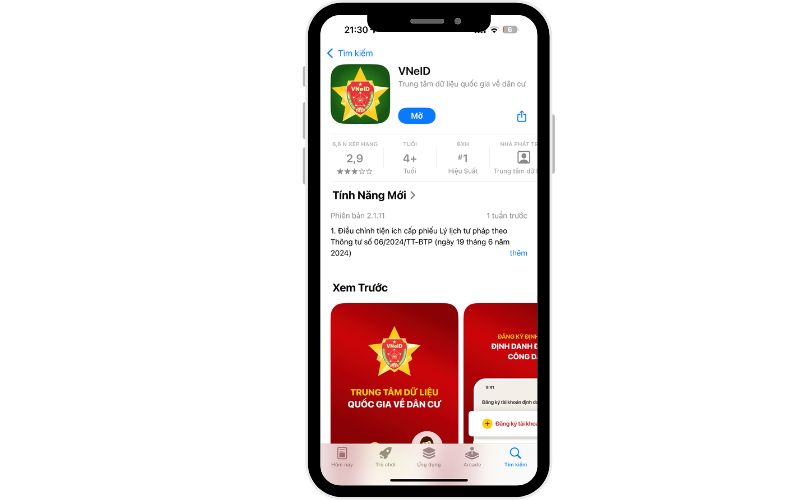 Tải và cài đặt ứng dụng VNeID