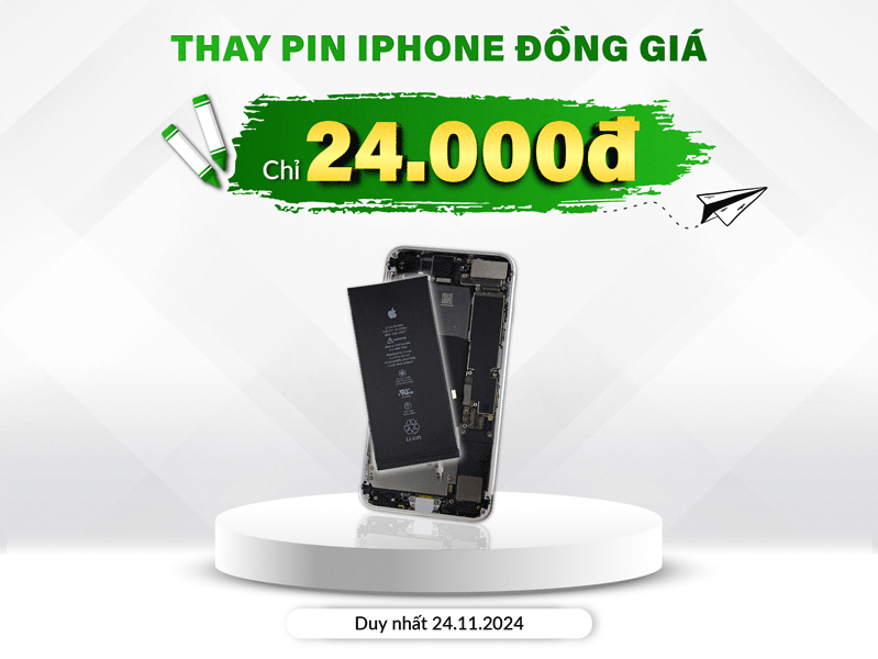 thay pin iphone dong gia 24000đ