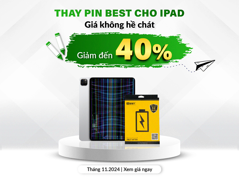 thay pin ipad chat luong  