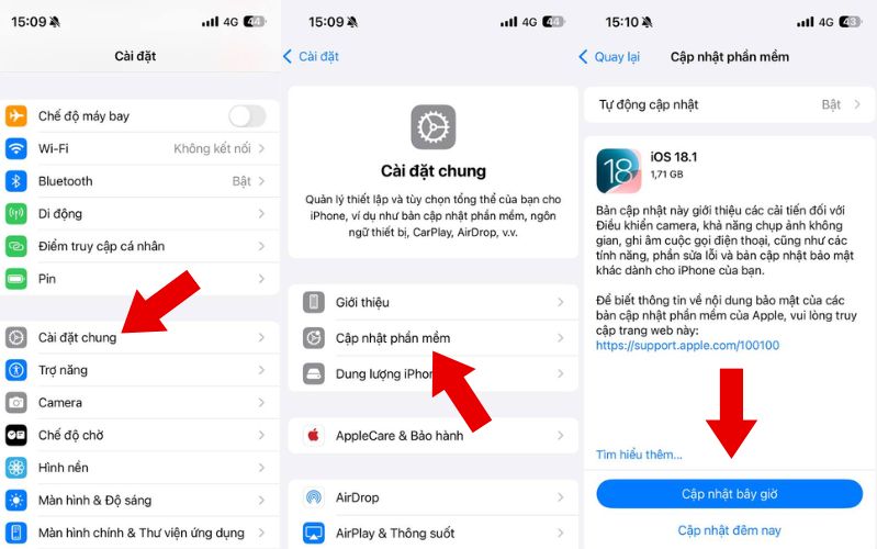 Cập nhật iOS 18.1