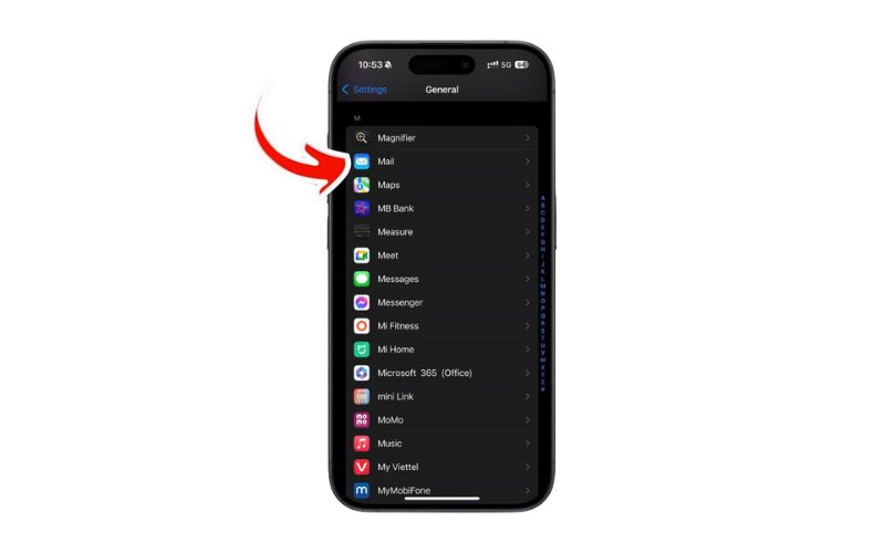 Bước 1: Thêm tài khoản email vào ứng dụng Mail