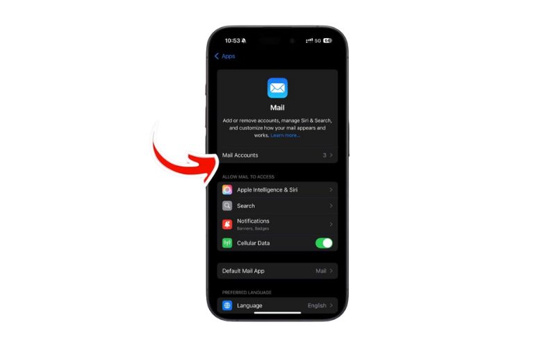 Bước 2: Truy cập vào phần quản lý tài khoản email