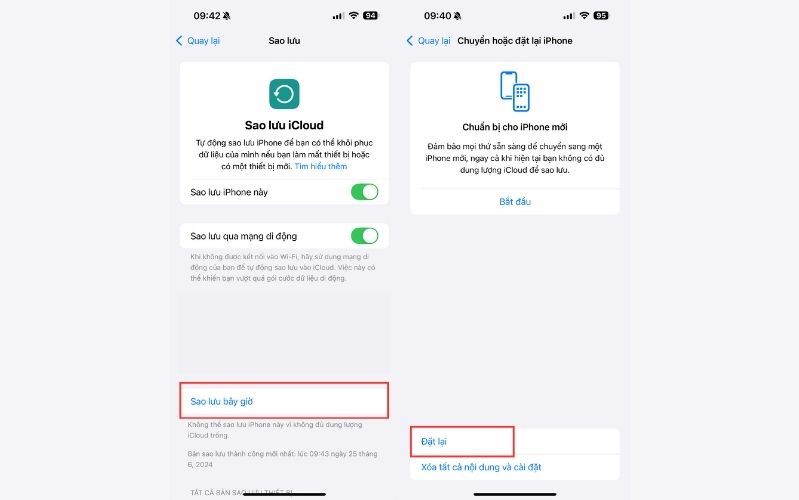 Khôi phục ghi chú từ bản sao lưu iCloud