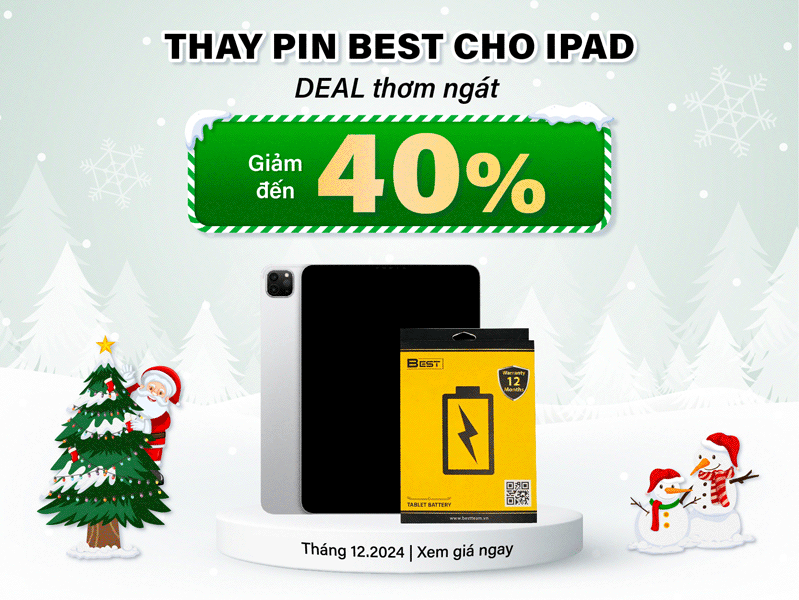 thay pin ipad chat luong  