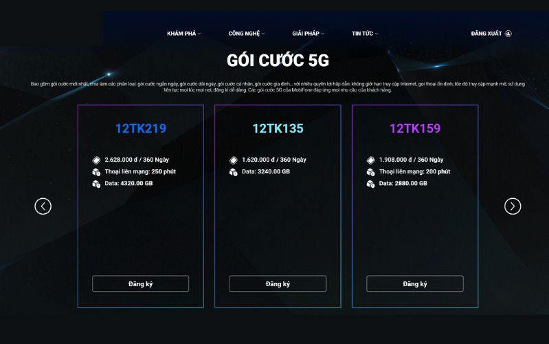 Đăng ký qua website MobiFone 5G