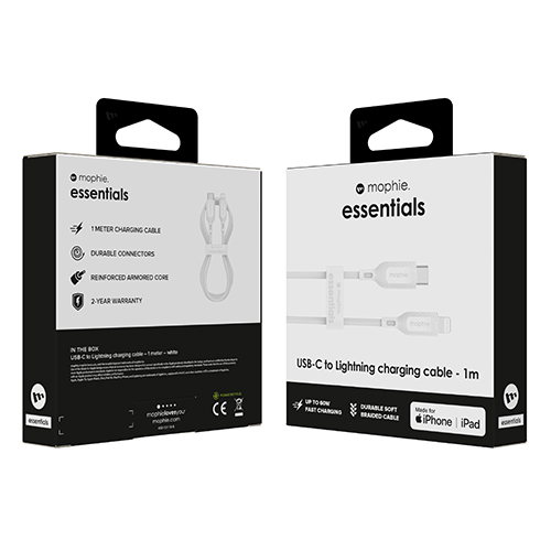 Cáp Mophie Essential USB-C to Lightning 1M – Sự lựa chọn hoàn hảo cho mọi thiết bị Apple