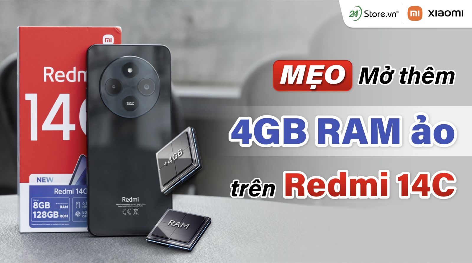 Mẹo mở thêm 4GB RAM ảo trên Redmi 14C cực đơn giản