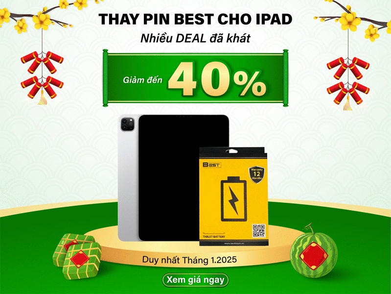 thay pin ipad chat luong  