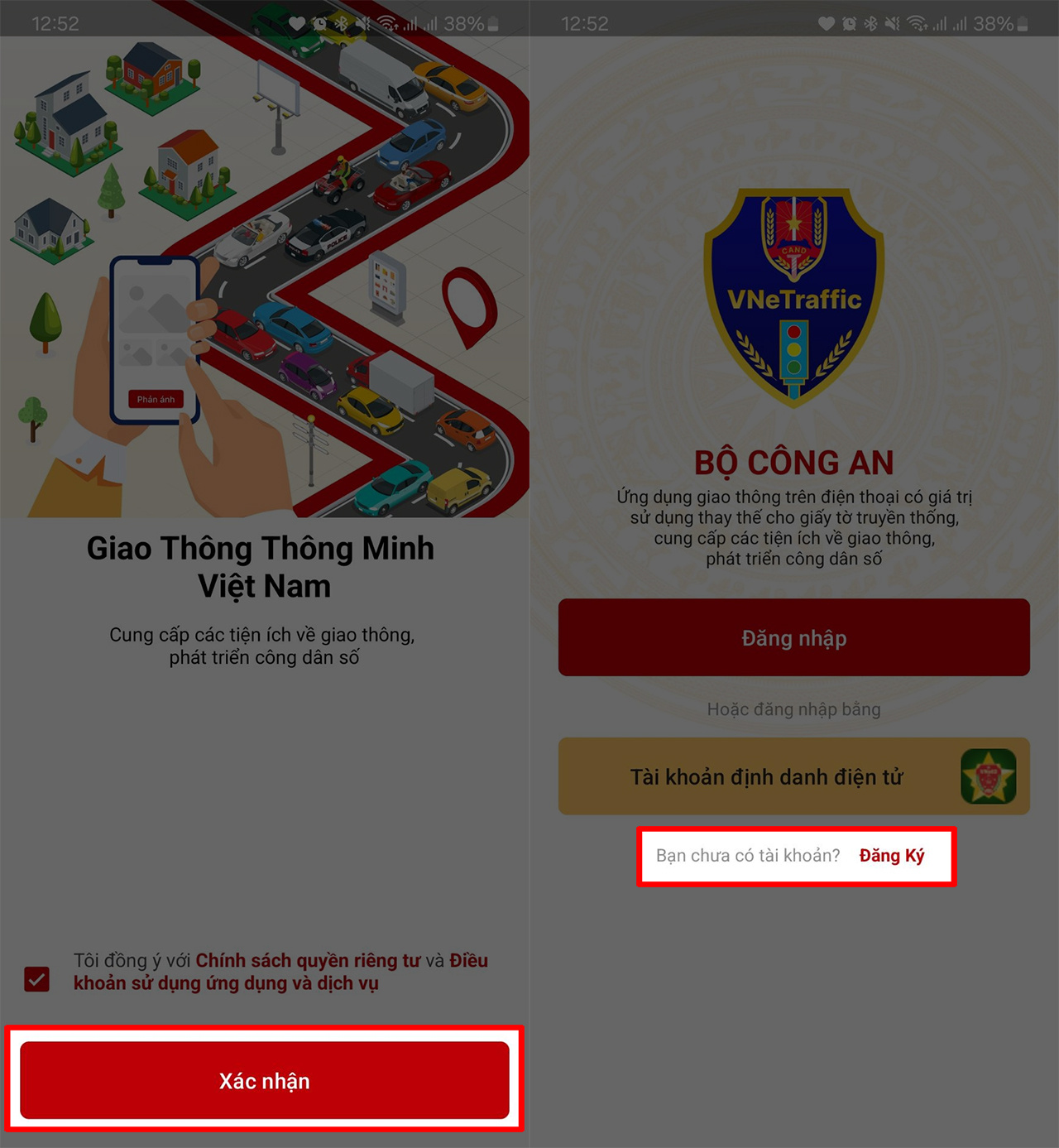 Bước 2: Đăng ký và đăng nhập tài khoản trên VNeTraffic