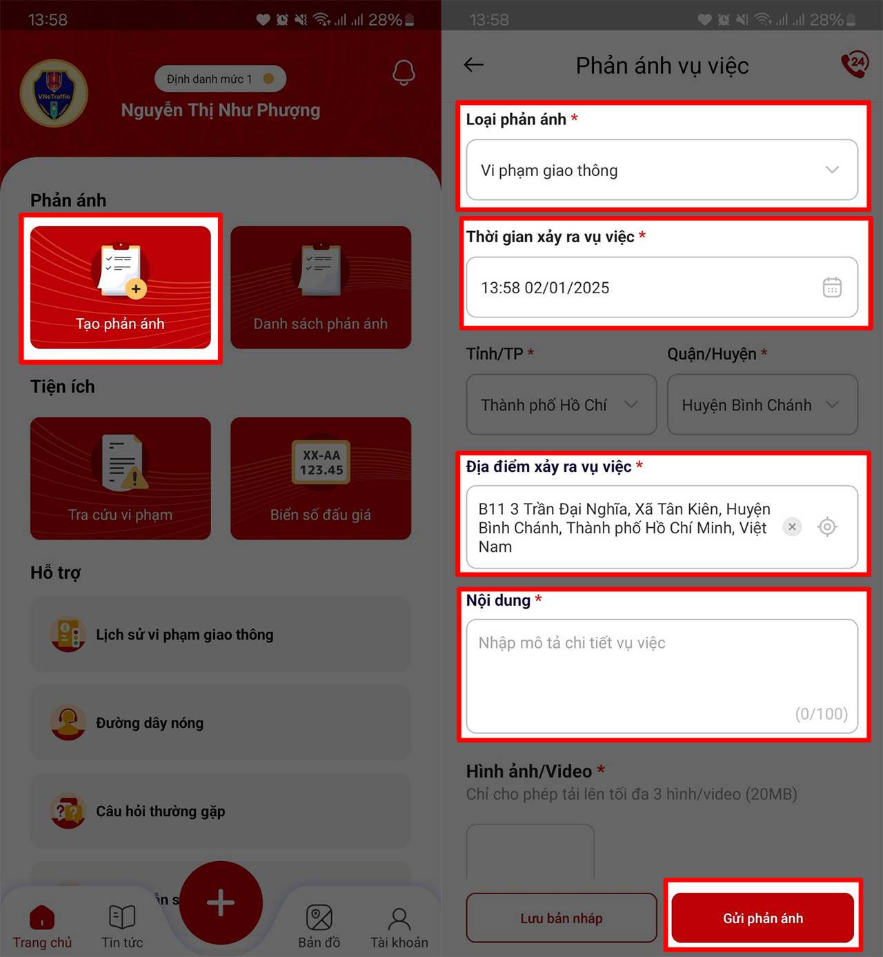 Bước 3: Quét mã QR trên CCCD