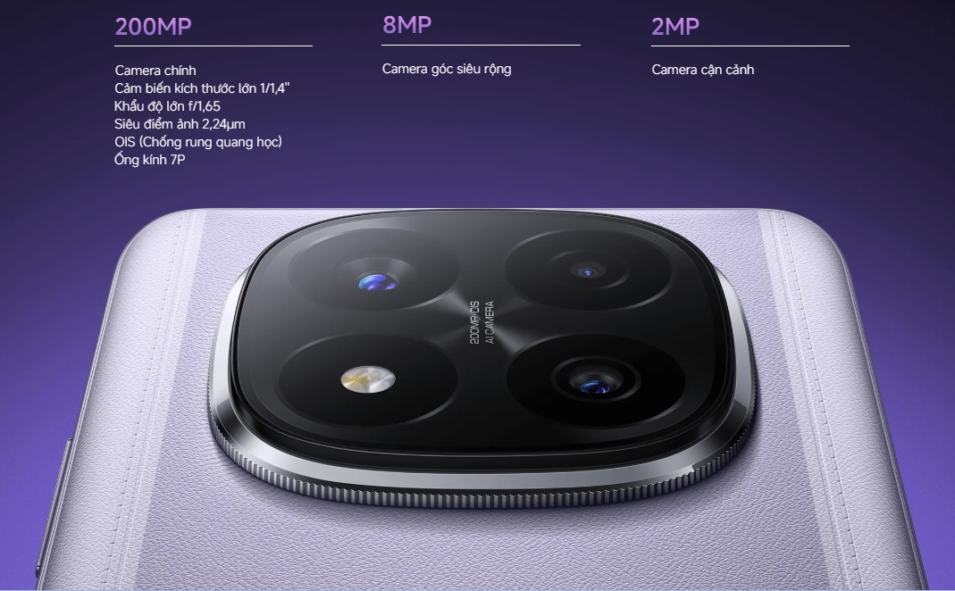 Thông số camera ấn tượng
