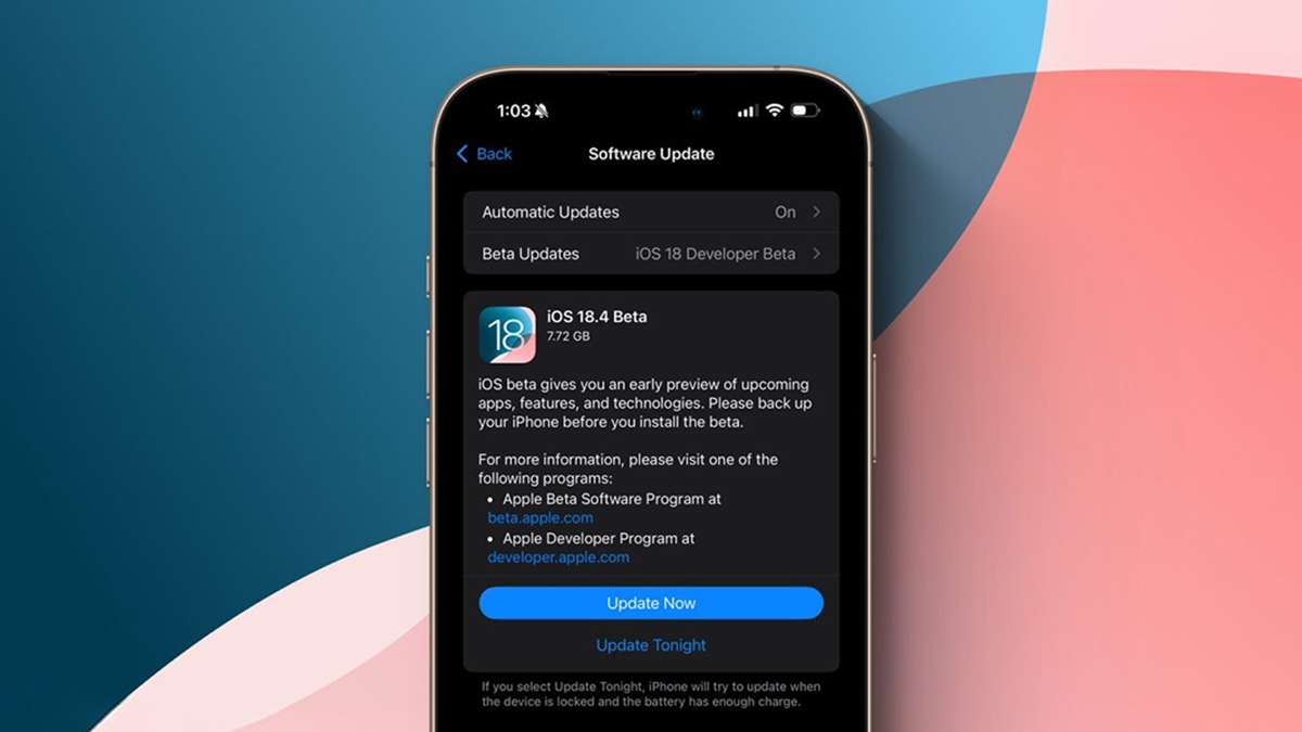 Cách cập nhật iOS 18.4 beta 1