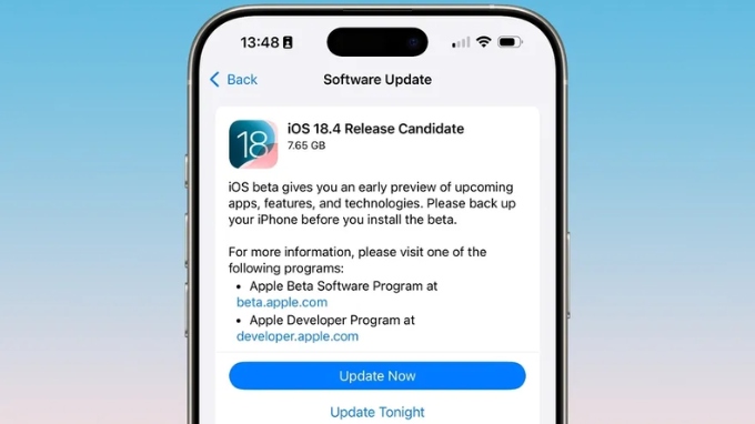 Hướng dẫn cập nhật iOS 18.4 RC