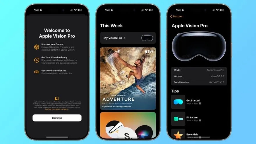 Apple Vision Pro có ứng dụng chuyên biệt trên iPhone