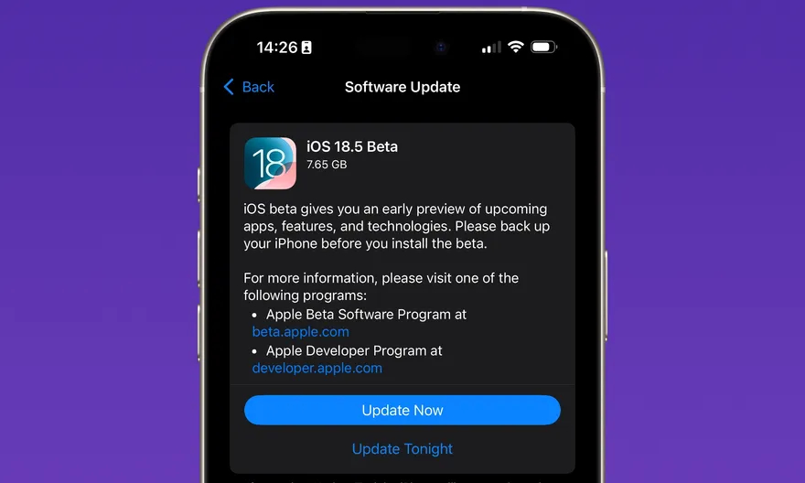 Apple phát hành iOS 18.5 Beta 1 ngay sau iOS 18.4: Có gì đáng chú ý 2 Apple phát hành iOS 18.5 Beta 1 ngay sau iOS 18.4: Có gì đáng chú ý 2