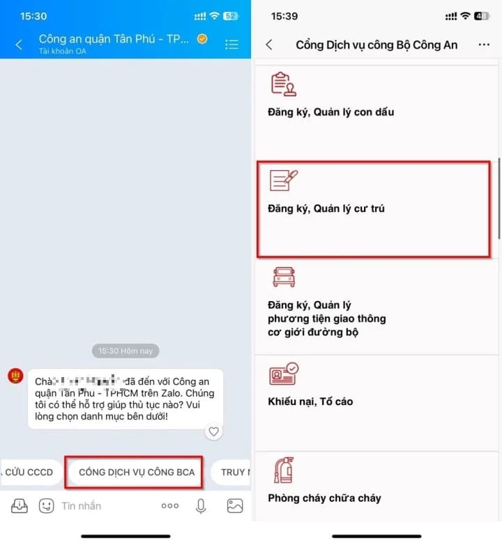 4. Quản lý thông tin cư trú, hộ khẩu