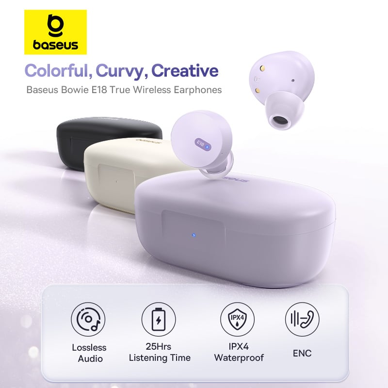 Tai nghe Bluetooth True Wireless Baseus Bowie E18