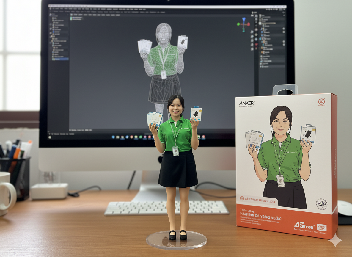 Bước 3: Nhập prompt để tạo mô hình 3D