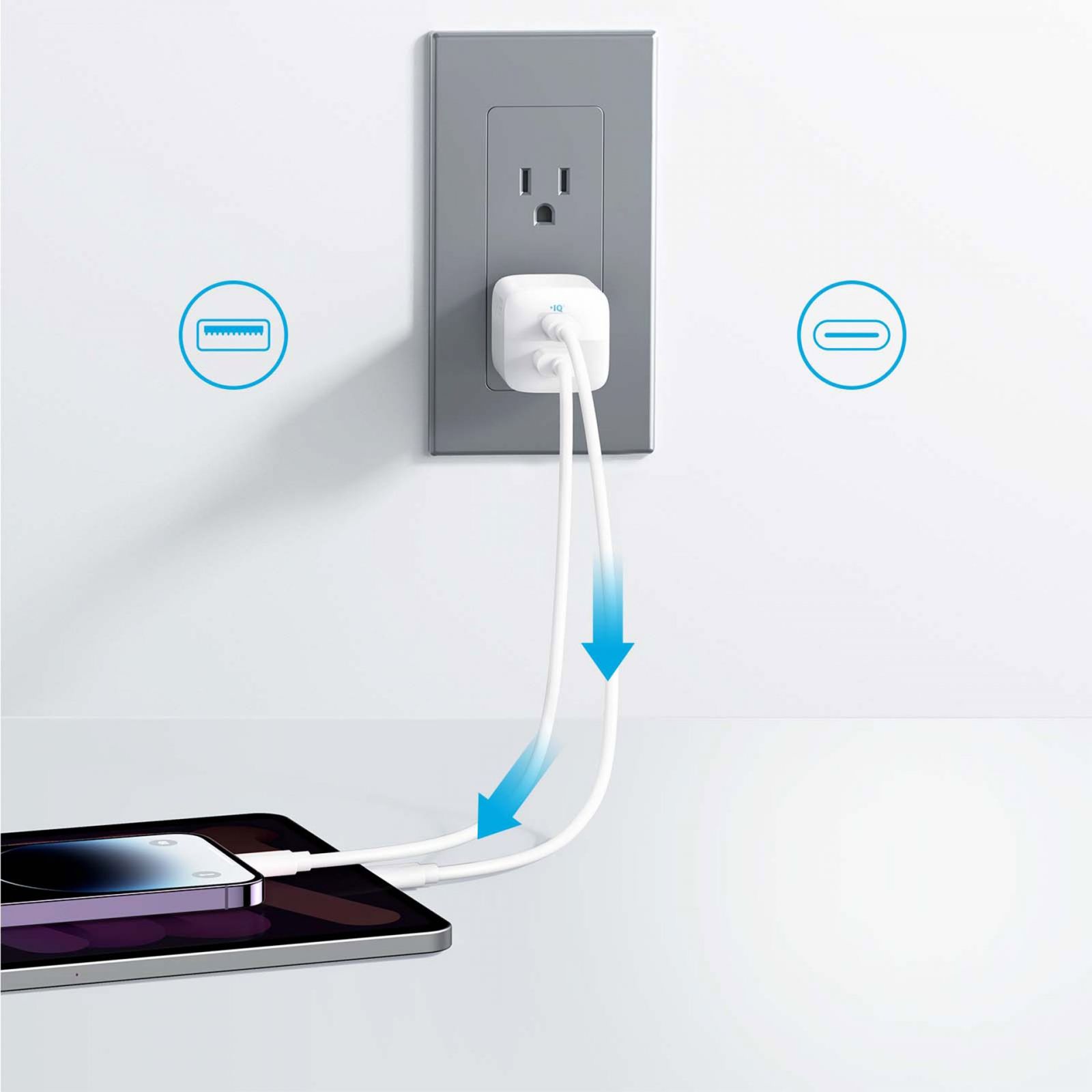 Cốc sạc Anker 323 2 cổng 1C1A 33W A2331