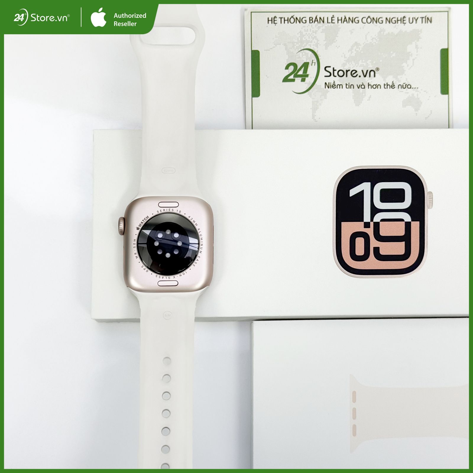 4.2. Thiết kế đẳng cấp của Apple Watch Series 10 - 42mm - GPS - mặt nhôm, dây cao su Size S/M Cũ chính hãng