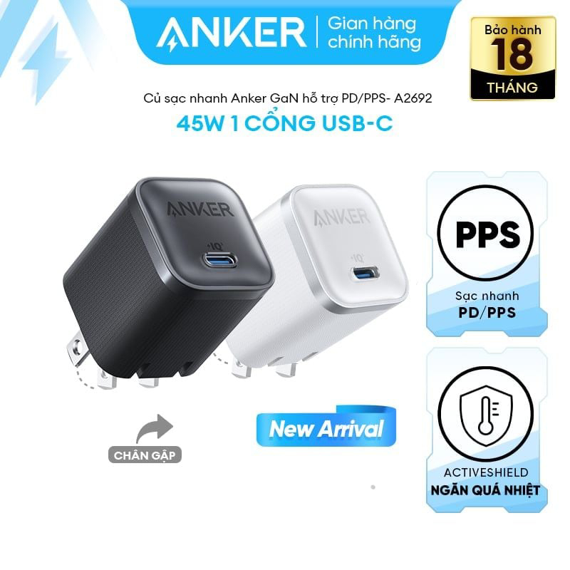 Cốc sạc Anker Nano 1C 45W A2692 3