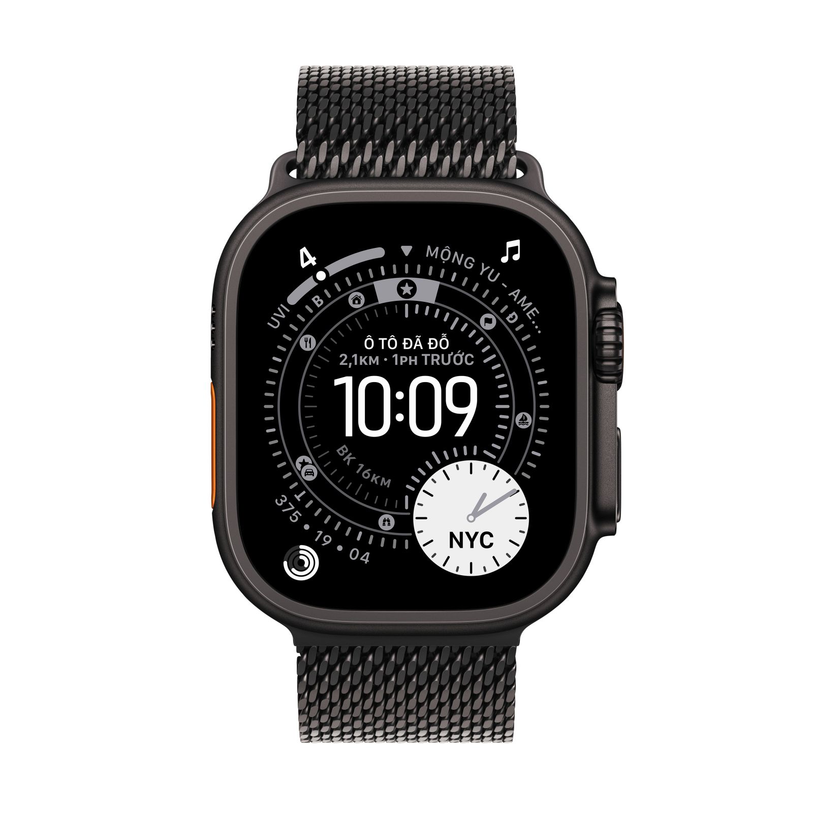 Apple Watch Ultra 3 2025 49mm LTE - Viền Titan dây Milanese Small