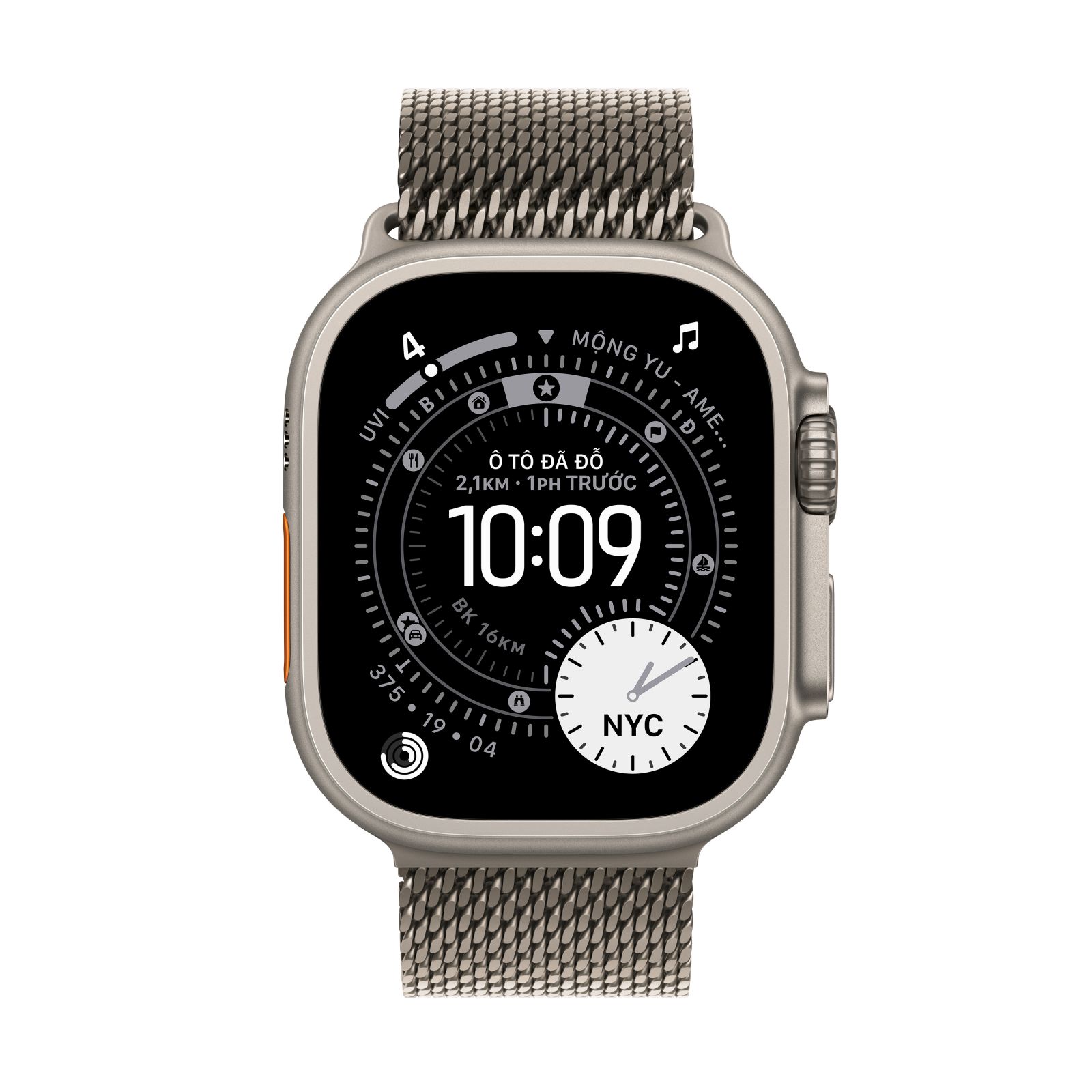 Apple Watch Ultra 3 2025 49mm LTE - Viền Titan dây Milanese Small