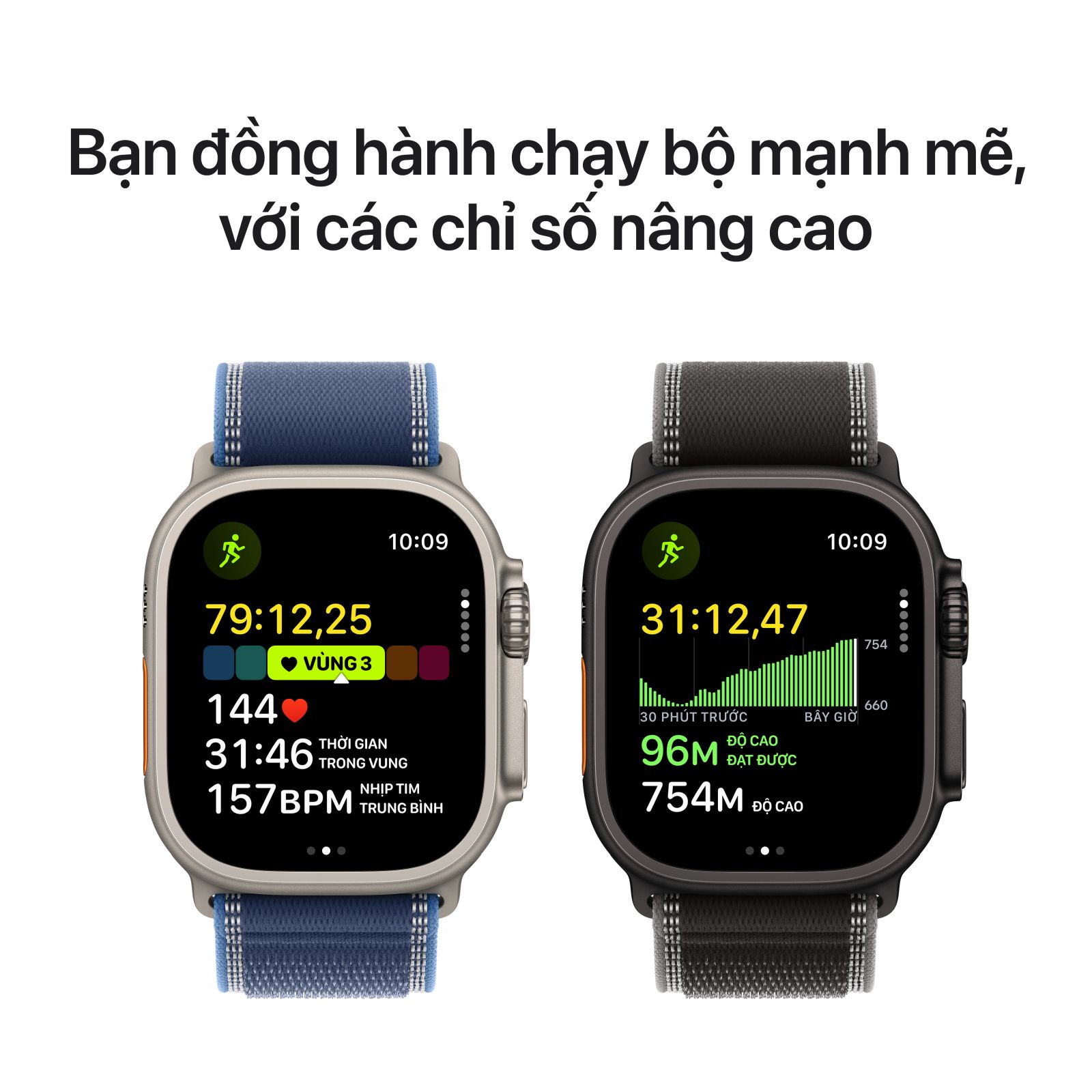 Apple Watch Ultra 3 2025 49mm LTE - Viền Titan dây Trail S/M