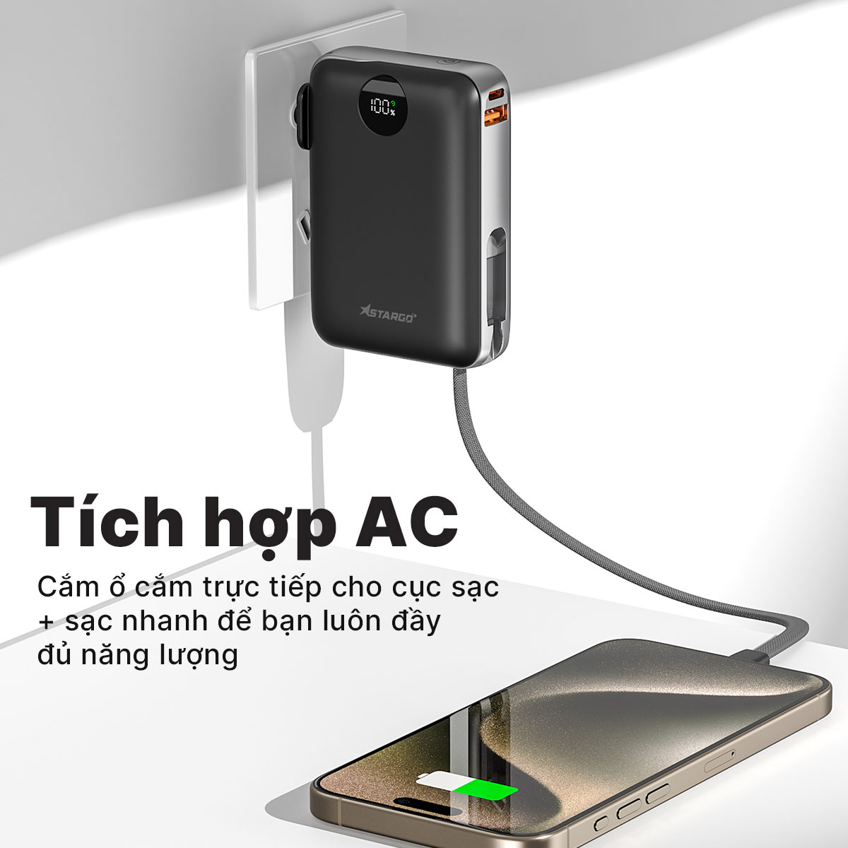 Sạc dự phòng StarGO Star X1 10.000mAh 22.5W