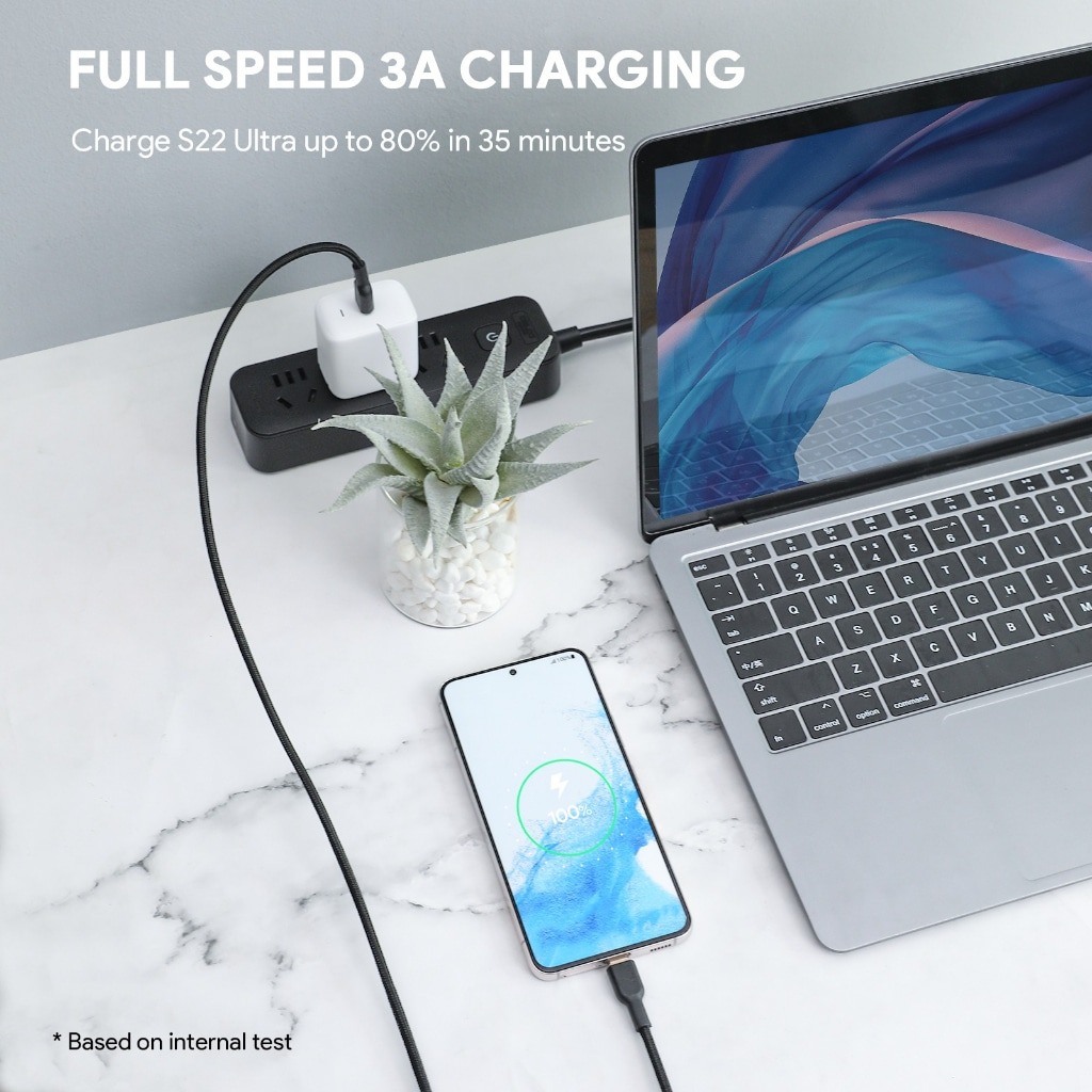 Cáp sạc Aukey CB-KCC102 C-C bọc dù lõi Kevlar siêu bền 1.8M Cáp sạc Aukey CB-KCC102 C-C bọc dù lõi Kevlar siêu bền 1.8M