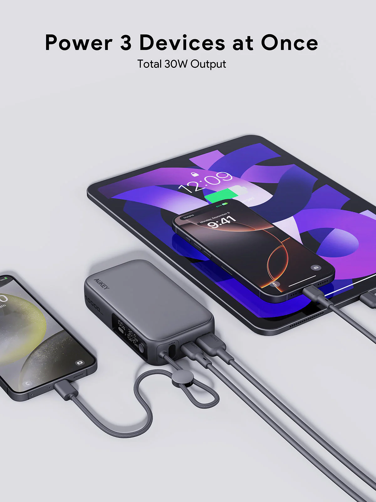 Sạc dự phòng Aukey PB-Y47 10000mAh 30W kèm cáp USB-C