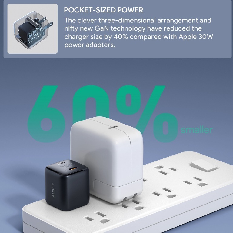 Cốc sạc Aukey Omnia Type-C PD 20W PA-B1T Cốc sạc Aukey Omnia Type-C PD 20W PA-B1T