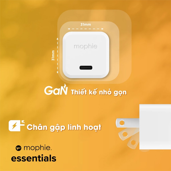 Cốc sạc Mophie Essentials 40W 1C