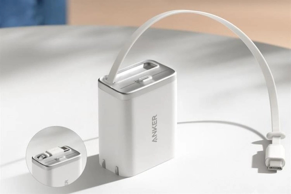 Sạc Anker Nano 1C 35W tích hợp cáp USB-C rút gọn A2658 2 Sạc Anker Nano 1C 35W tích hợp cáp USB-C rút gọn A2658 2