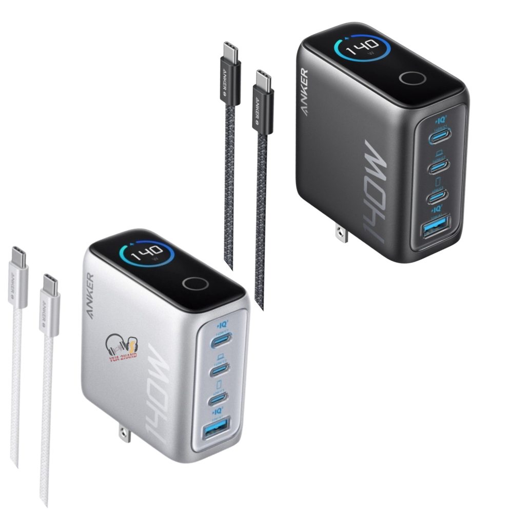 Sạc Anker Zolo 3C1A 140W kèm cáp USB-C B2697 2 Sạc Anker Zolo 3C1A 140W kèm cáp USB-C B2697 2