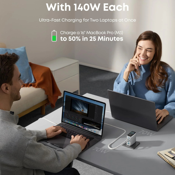Sạc Anker Zolo 3C1A 140W kèm cáp USB-C B2697 3 Sạc Anker Zolo 3C1A 140W kèm cáp USB-C B2697 3