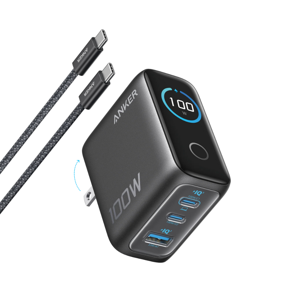 Sạc Anker 2C1A 100W có màn hình LED kèm cáp USB-C B121B