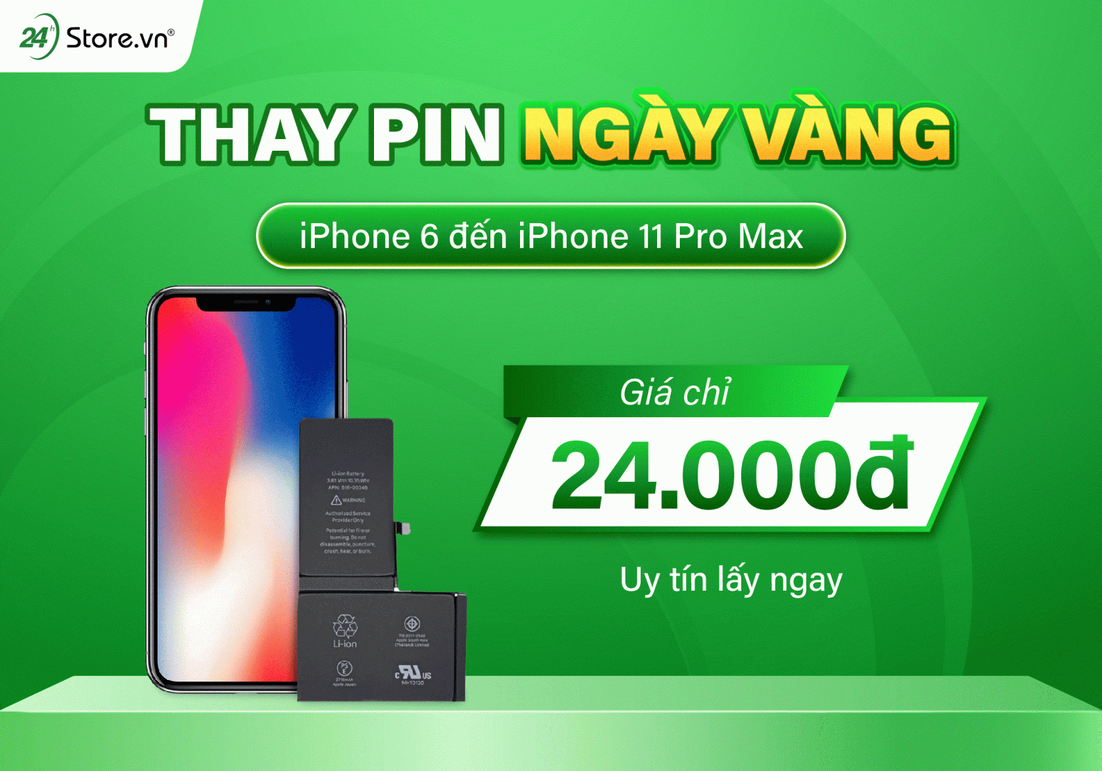 chương trình thay pin chất h1 chương trình thay pin chất giá phát ngất chỉ 24.000 đồng